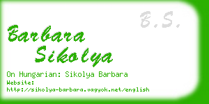 barbara sikolya business card